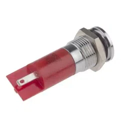 RS PRO Red Panel Mount Indicator 220V AC, Mounting Hole Size 14 mm, Termination Type Solder Tab, IP Rating IP67, Model No 7038847 image 2