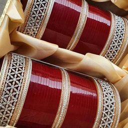 HouseOfCommon Red Plastic Pearls Bangles-image-56