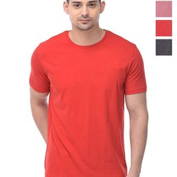 COLOR CAPITAL Unisex Pack Of 4 Solid Round Neck Cotton T-shirts-image-94