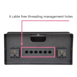 Techut Pop Up Box Cable Cubby With 2 Power Socket & 6 Cable Hole Media Streaming Device (Black) image 3