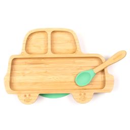 Starkiddo Rider Bamboo Suction Plate and Learning Weaning Set - Green-image-12