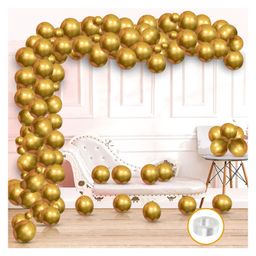 Zyozi Mettalic Balloon Garland Arch Kit 10 inch Party Balloons for Boys Girls Birthday Golden - Pack of 51-image-83