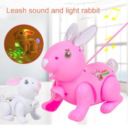 YAMAMA Happy Rabbit Musical Toy With Cool Lights Music And Leash Rope For Kids And Babies  Color May Vary-26