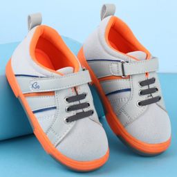 Babyoye Casual Shoes With Velcro Closure - Grey-image-73