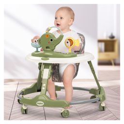 Baybee Elento Baby Walker for Kids, Foldable Round Kids Walker with 2 Height & 3 Seat Adjustable, Activity Walker for Baby with Musical Toy Bar (Green)-16