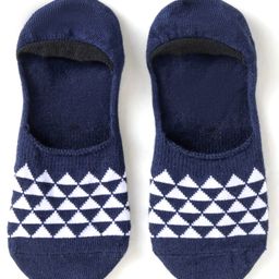 Mustang Knitted No Show Socks with Geometric Print - Navy Blue-picture-6