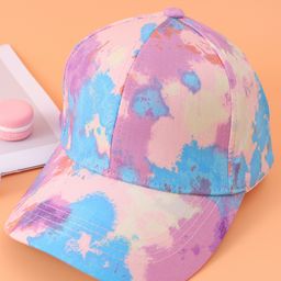 Pine Kids Cotton Baseball Cap With Tie & Dye Print - Pink-image-87