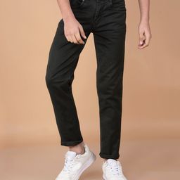 CRIMSOUNE CLUB Cotton Solid Jeans - Olive Green-picture-42