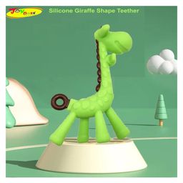 Joy Buzz BPA Free Giraffe Shape Silicone Teether - Pack of 1- color may vary-18