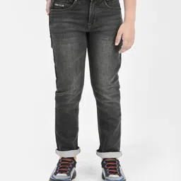 CRIMSOUNE CLUB Cotton Woven Mild Washed Jeans - Grey-picture-30