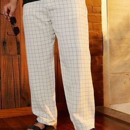 Instafab Plus Men Checked Comfort Trousers-image-44