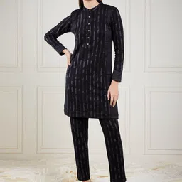 STADO Women Woven Design Tunic with Trousers-image-32