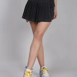 SWISHIN Women Denim Solid Shorts-picture-11
