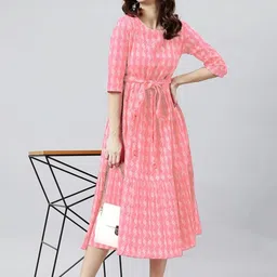 ASHISH PRINT Print A-Line Dress-picture-39