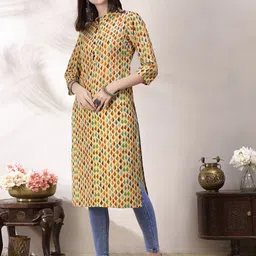 Anouk Rustic Geometric Printed Straight Kurtas image 4