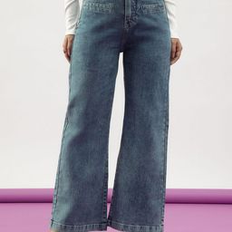 Code 61 Women Wide Leg High-Rise Light Fade Stretchable Jeans-22