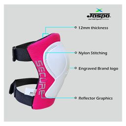JASPO Secure Hybrid Knee Guards for Skating Cycling Skateboarding Roller Skating Inline Skate Running Pink - Small image 5