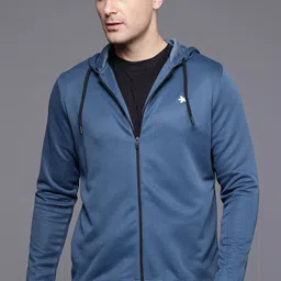 HRX by Hrithik Roshan Brand Logo Detail Rapid Dry Hooded Sweatshirt-image-17