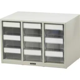 Kokuyo 95x209x62 mm 3 Tiers 9 Drawers Light Gray Storage Case Parts, PC-33M-image-99