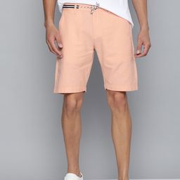 Mast & Harbour Men Pink Cotton Linen Chino Shorts-image-43