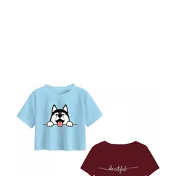 Girls Casual Cotton Blend Crop Top (Multicolor, Pack of 2)-image-66