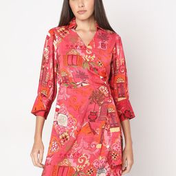 Vero Moda   Women Floral Printed Wrap Dress-image-69