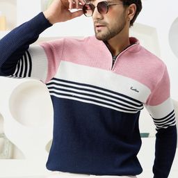 KVETOO Men Colourblocked Pullover-image-57