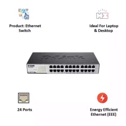 D-LINK 24-Port Fast Ethernet 10/100 Mbps Unmanaged Switch, DES-1024D image 5