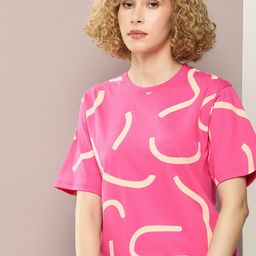DILLINGER Women Abstract Printed T-shirt-14