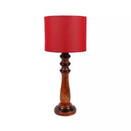 Tucasa NTU-166 B-22 Table Lamp with Wood Base (Red)-31