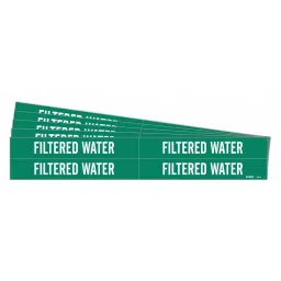 BRADY Pipe Marker Filtered Water Green & White for 3/4 to 2-3/8 inch Outer Diameter Pipe, 781ZV9 Pack of 20 Pcs)-image-90