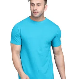 Blisstone Men Solid Round Neck Cotton Slim Fit T-shirt-image-94