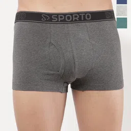 Sporto by Macho Pack Of 4 Combed Cotton Trunks-picture-5