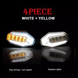Cartronics U Shape White&Yellow Front & Rear Side LED Indicator for for Honda CBF190R (Pack of 4 Pcs) image 3