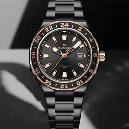 Naviforce Men Dial & Stainless Steel Bracelet Style Straps Analogue Watch NF9249_B RG B-67