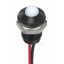 RS PRO White Panel Mount Indicator 24V DC, Mounting Hole Size 8 mm, Termination Type Lead Wires, IP Rating IP67, Model No 1329142-13