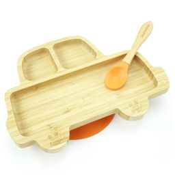 Starkiddo Rider Bamboo Suction Plate and Learning Weaning Set - Orange-image-41