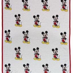Disney By Pluchi  Cotton Knitted AC Blanket I Love Mickey Mouse Print - Grey-image-13