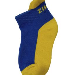 AHC Cozy Comfort 100% Cotton Ankle-Length Kids Socks Thick Base for All-Day Wear & Happy Feet (6-9 Years) (Yellow Blue)-9