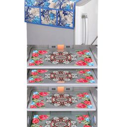 Dakshya Industries Fridge Top Cover and Fridge Mat Combo Set of 5-77