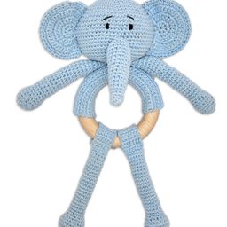 HAPPY THREADS TIny Trunkies Rattles Toy - Handmade Crochet Baby Toys-16