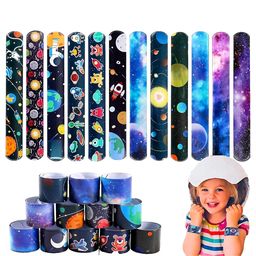 Birthday Popper Space Theme Slap Bracelets Bands- Set of 12 as Birthday Return Gifts-22