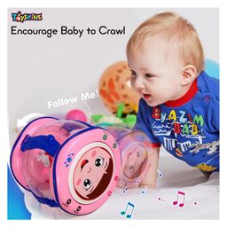 Toyshine Rotating Projector Early Learning Education Merry Go-Round Wind Up Music Box Toy for Crawling and Toddler Kids image 3