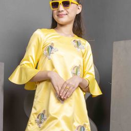 HOITY MOPPET Girls Embroidered Bell Sleeves A-Line Dress-image-61