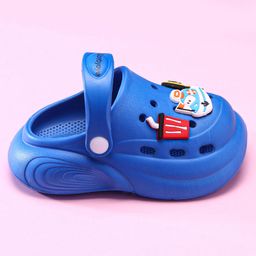 Babyoye Clogs with Backstrap Beach Theme Applique - Blue image 4