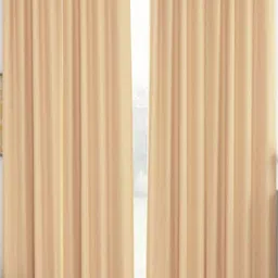 Aura Camel Brown Set of 2 Black Out Door Curtain-7