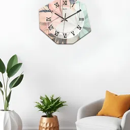 OLIVE TREE Off White & Black Printed Geometric Wall Clock-14