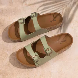 Inc 5 Women Green & Brown Casual Open Toe Flats-picture-51