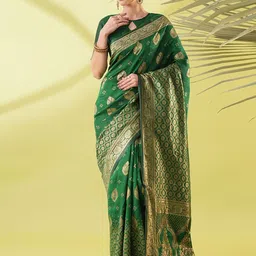 VILLAGIUS Woven Design Zari Kanjeevaram Saree-picture-27