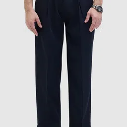 Snitch Men Relaxed Loose Fit Pleated Trousers-image-27